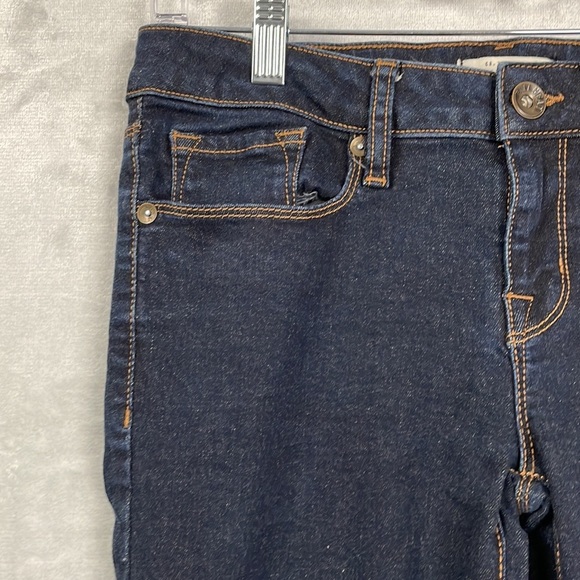 Bullhead Women's Jeans 7 Long Slim Boot Dark Wash Stretch Denim Low Rise Y2K - Picture 2 of 15